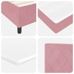vidaXL Lit à ressorts avec matelas Rose 90 x 190 cm Velours