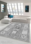 Tapis de salon EDFOU 300 x 400 cm - Gris