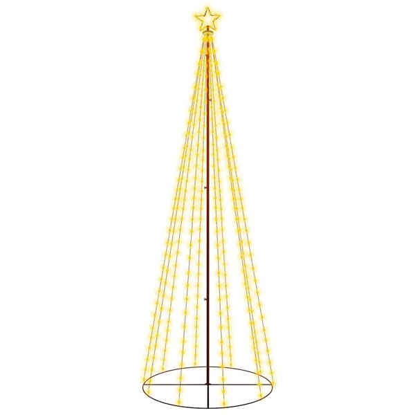 vidaXL Arbre de Noël cône 310 LED Blanc chaud 100x300 cm