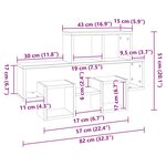 vidaXL Étagère murale forme d'auto Gris béton Bois d’ingénierie