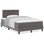 vidaXL Cadre de Lit avec Matelas Gris 120 x 200 cm Faux cuir