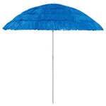 vidaXL Parasol de plage Hawaii bleu 240 cm