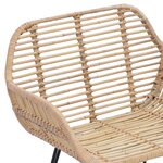 vidaXL Chaise de salle à manger 2 Pièces Naturel 55 x 50 x 74 cm
