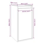 vidaXL Armoire murale Blanc 30x30x60 cm Bois de pin massif