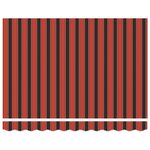 vidaXL Auvent rétractable orange et marron 3x2 5 m tissu et aluminium