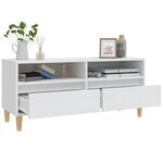 vidaXL Meuble TV blanc 100x34 5x44 5 cm bois d'ingénierie