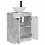 vidaXL Meuble de salle de bain avec évier Gris béton 54 x 35 x 83 cm