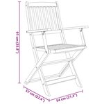 vidaXL Mobilier à dîner de jardin pliable 7 Pièces Bois d'acacia solide