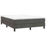 vidaXL Sommier à lattes de lit et matelas Gris foncé 140x190cm Velours