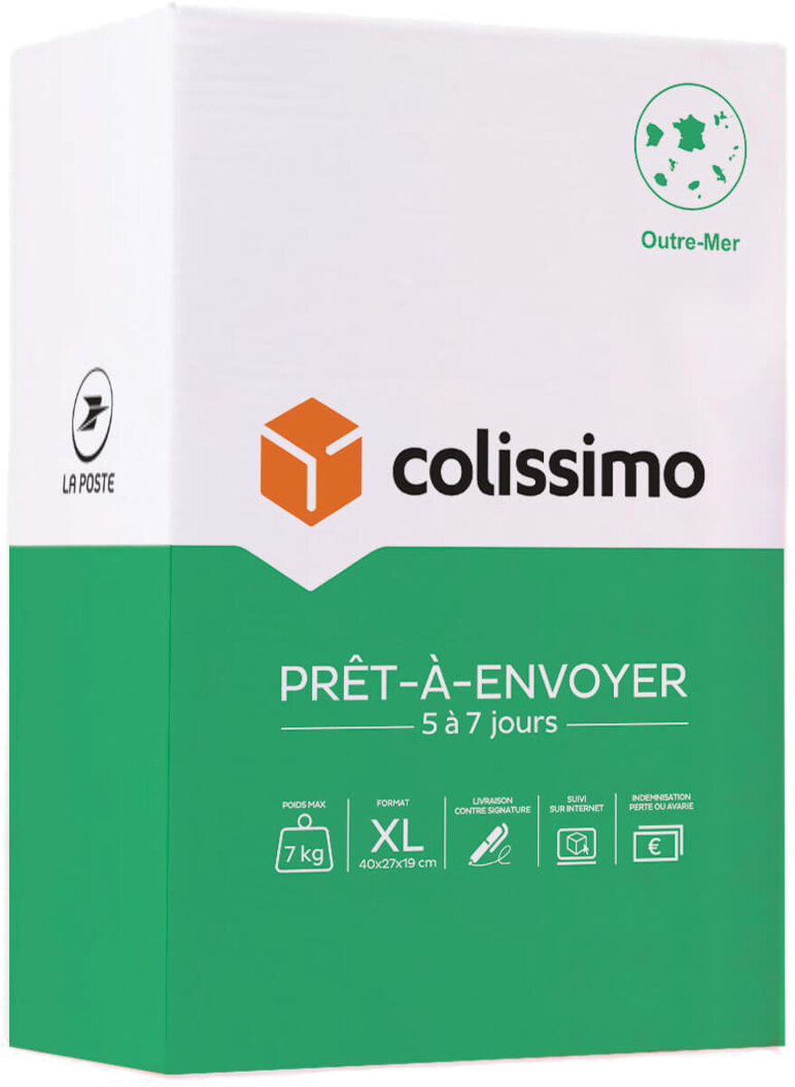 Colissimo Prêt à Envoyer Outre Mer Boite de taille XL - 7 kg - La Poste