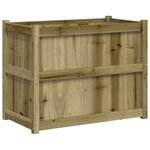 vidaXL Jardinière 90x50x70 cm bois de pin imprégné