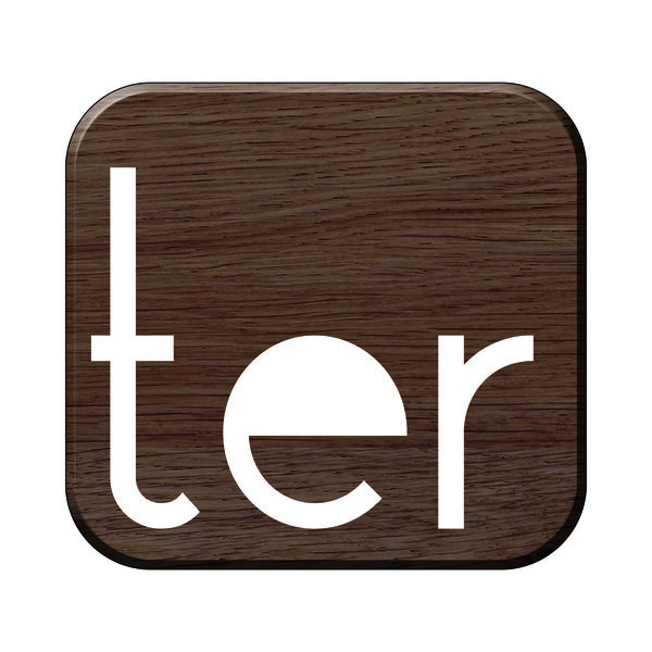 Numéro TER-Numéro adhésif pour boîtes aux lettres - Résine de 3 mm, hauteur environ 50 mm - Voyager (chêne moyen)