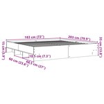 vidaXL Cadre de lit chêne sonoma 180x200 cm bois d'ingénierie