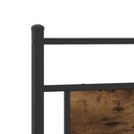 vidaXL Cadre de lit sans matelas chêne fumé 100x190 cm bois ingénierie