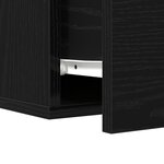 vidaXL Cabinets de chevet 2 Pièces Mur noir chêne 35x35x20 cm