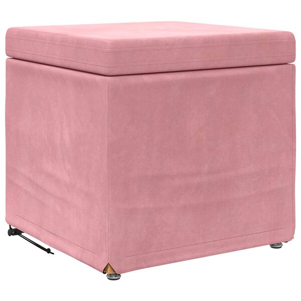 vidaXL Tabouret Rose 41 x 41 x 40 cm Velours et Bois Composite