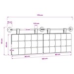vidaXL Tête de lit suspendue Tissu