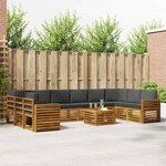 vidaXL Ensemble de canapés d'extérieur 11 Pièces Naturel et Anthracite