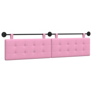 vidaXL Tête de lit suspendue Rose tissu