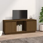 vidaXL Meuble TV Marron miel 110 5x35x44 cm Bois de pin massif