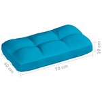 vidaXL Coussins de canapé palette lot de 7 Bleu