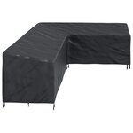 vidaXL Housse de meubles d'extérieur Noir 286 x 222 x 80 cm Tissu 420D