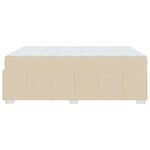 vidaXL Cadre de lit avec matelas Crème 140 x 200 cm tissu