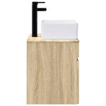 vidaXL Meuble de lavabo mural Chêne Sonoma 49 x 41 x 63 cm
