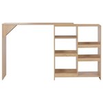 vidaXL Table de bar avec tablette amovible Chêne 138x39x110 cm