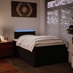 vidaXL Sommier à lattes de lit matelas Noir 120x200 cm Similicuir