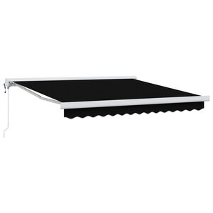 vidaXL Auvent Noir 350 x 250 cm Polyester et Aluminium
