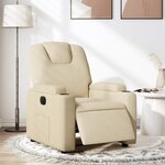 vidaXL Fauteuil inclinable électrique Crème Tissu