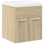 vidaXL Ensemble de meubles de salle de bain 2 Pièces chêne sonoma