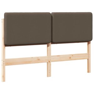 vidaXL Tête de lit capitonnée Marron et Taupe 150 cm Pin massif