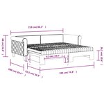 vidaXL Lit de jour avec gigogne et matelas gris clair 90x190cm velours