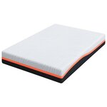 vidaXL Matelas Blanc  Gris 140 x 200 cm Mousse