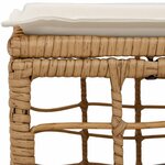 vidaXL Pouf de Jardin Naturel polyrotin