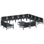 vidaXL Ensemble de canapé de jardin Anthracite Acier