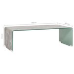 Vidaxl table basse marron marbre 98 x 45 x 31 cm verre trempé
