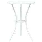 Set de bistro jardin 3 pièces vidaXL en alu blanc