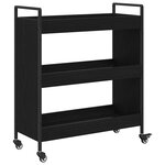 vidaXL Chariot de cuisine Chêne noir 70 x 30 x 82 cm Bois d'ingénierie