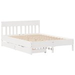vidaXL Cadre de lit sans matelas blanc 140x200 cm bois de pin massif