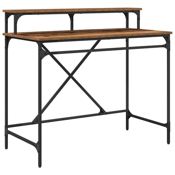 vidaXL Bureau Bois Ancien 100 x 50 x 90 cm Bois d'ingénierie