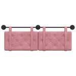 vidaXL Tête de lit suspendue Rose Velours