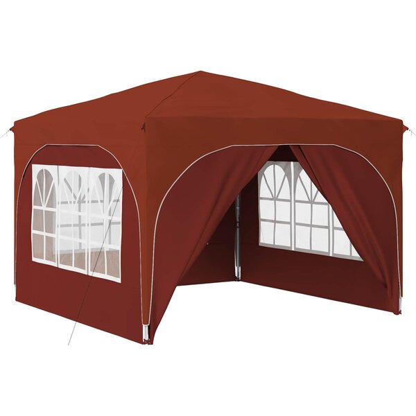 vidaXL Tente de fête pop-up 290 x 290 x 245 cm Terre cuite