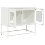 vidaXL Meuble TV blanc 68x39x60 5 cm acier laminé à froid
