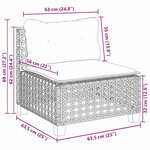 vidaXL Salon de jardin avec coussins 8 Pièces beige résine tressée