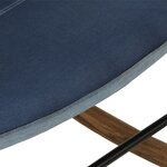 vidaXL Chaise à bascule avec repose-pied Denim Bleu Toile patchwork