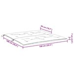 vidaXL Coussin de banc de jardin gris 100x(50+50)x7 cm tissu oxford