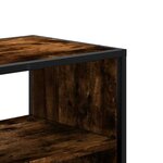 vidaXL Meuble TV chêne fumé 80x31x39 5 cm bois d'ingénierie et métal
